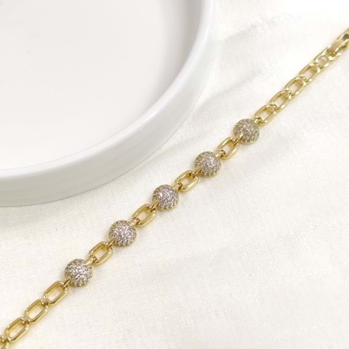XUPING ATAÇ TAŞLI TOP BİLEKLİK GOLD 17+2 CM