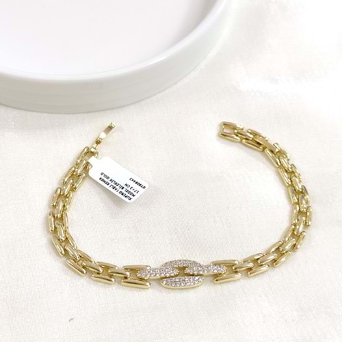 XUPING TAŞLI KEMER MODEL BİLEKLİK GOLD 17+2 CM