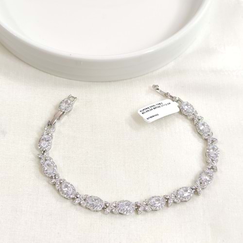 XUPING OVAL TAŞLI BİLEKLİK BEYAZ 17+2 CM