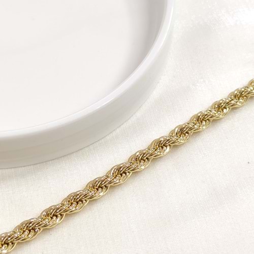 XUPING 7 MM BURGU HALAT BİLEKLİK GOLD 19 CM