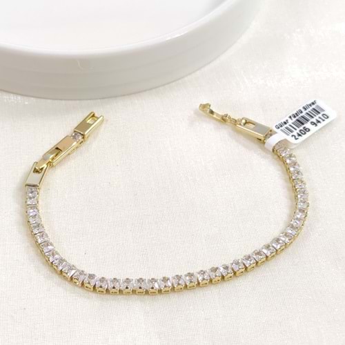 XUPING 3,5 MM BAGET SU YOLU BİLEKLİK GOLD 17+2 CM