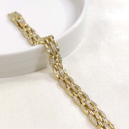 XUPING TAŞLI BİLEKLİK GOLD 17+2 CM