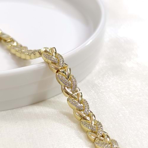 XUPING ÖRGÜ BİLEKLİK GOLD 17+2 CM
