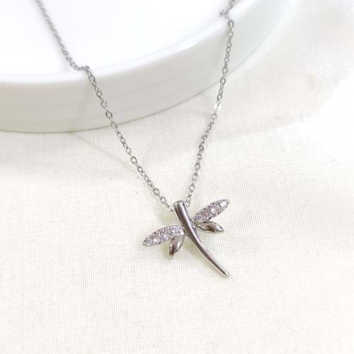 ÇELİK YUSUFCUK KOLYE BEYAZ 40+5 CM