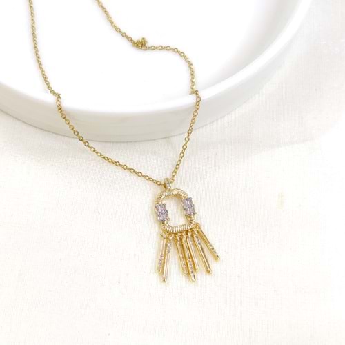 ÇELİK SALLANTILI KOLYE GOLD 40+5 CM