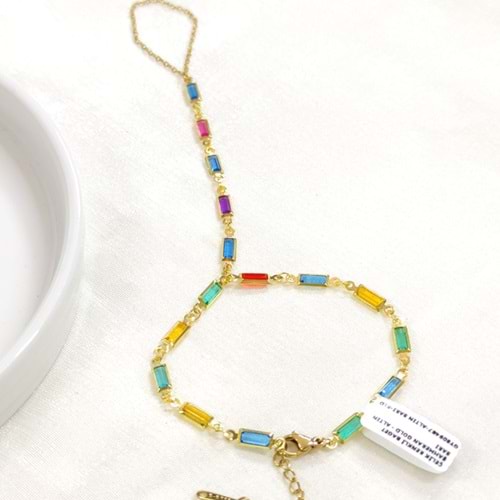 ÇELİK RENKLİ BAGET ŞAHMERAN GOLD - ALTIN SARI