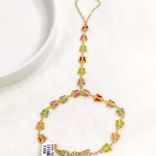 ÇELİK RENKLİ KELEBEK ŞAHMERAN GOLD