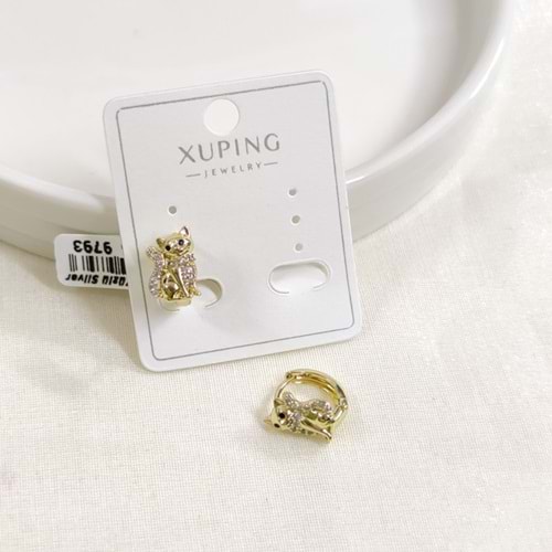 XUPING 10 MM KEDİ HALKA KÜPE GOLD