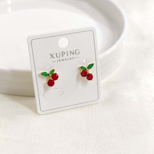 XUPING 10 MM KİRAZ ÇİVİ KÜPE GOLD