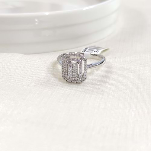 XUPING 12 MM BAGET YÜZÜK - BEYAZ - 18