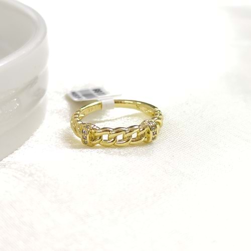 XUPING ZİNCİR DETAY YÜZÜK GOLD - 14