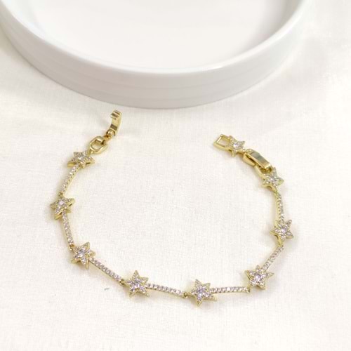 XUPING SU YOLU YILDIZ DETAY BİLEKLİK GOLD 17+2 CM