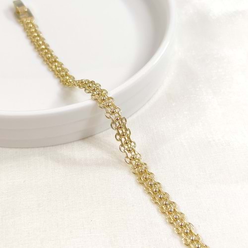 XUPING TOP DETAY ZİNCİR BİLEKLİK GOLD 19 CM