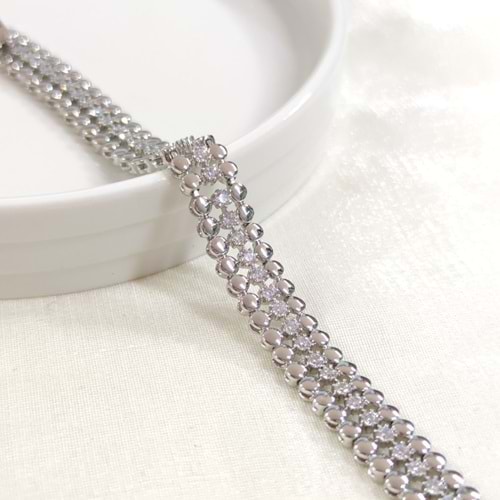 XUPING TAŞLI BİLEKLİK BEYAZ 17 CM