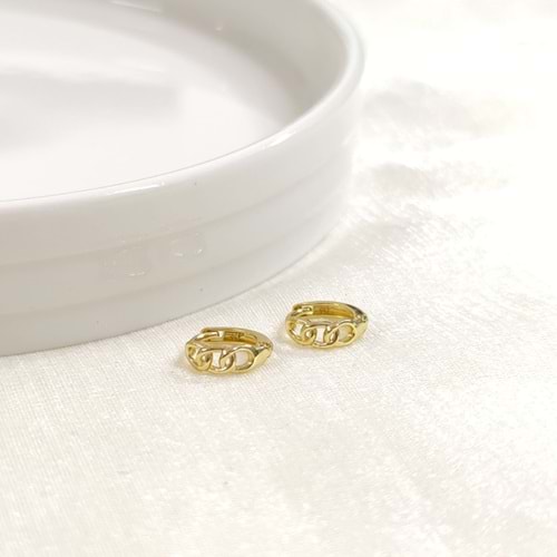 XUPING 8 MM ZİNCİR DETAY HALKA KÜPE GOLD