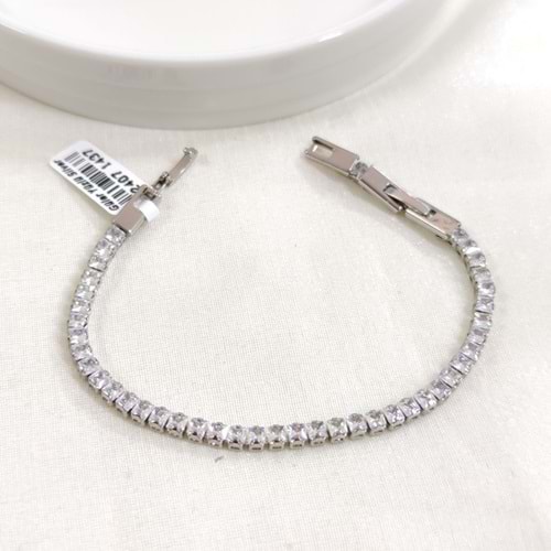 XUPING 3,5 MM BAGET SU YOLU BİLEKLİK BEYAZ 17+2 CM