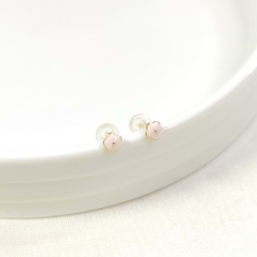 İTHAL 5 MM PEMBE ÇİÇEK GÜMÜŞ ÇİVİ KÜPE