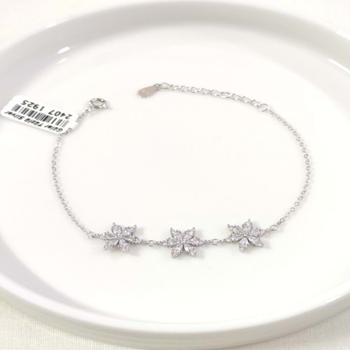 İTHAL ÜÇLÜ LOTUS GÜMÜŞ BİLEKLİK