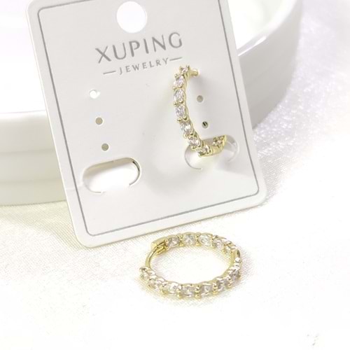 15 MM SU YOLU XUPING HALKA KÜPE GOLD