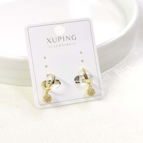 8 MM MİNİ SALLANTILI TOP HALKA XUPING KÜPE GOLD