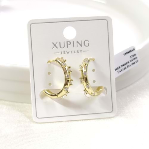 15 MM TAŞ DETAYLI HALKA XUPING KÜPE GOLD