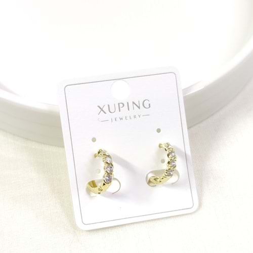 10 MM TAŞLI BURGU HALKA XUPING KÜPE GOLD