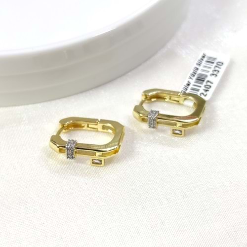 ÇELİK 15X10 DÖRTGEN HALKA KÜPE GOLD