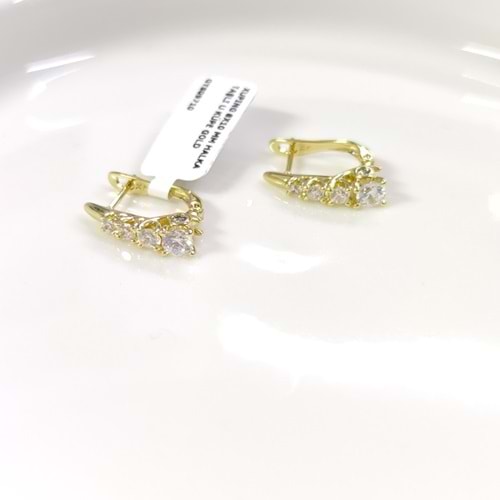 XUPING 8X10 MM HALKA TAŞLI U KÜPE GOLD