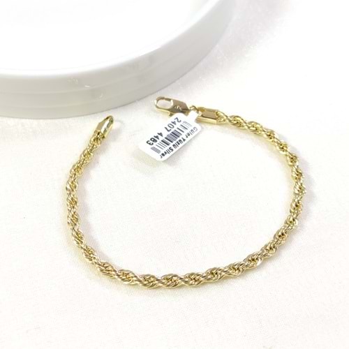 XUPING 4 MM BURGU HALAT BİLEKLİK GOLD 19 CM
