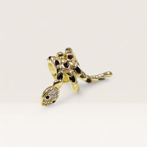 XUPING SİYAH MİNELİ 1 ADET KIKIRDAK KÜPE GOLD