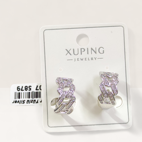 XUPING TAŞLI GURMET 12 MM HALKA KÜPE BEYAZ