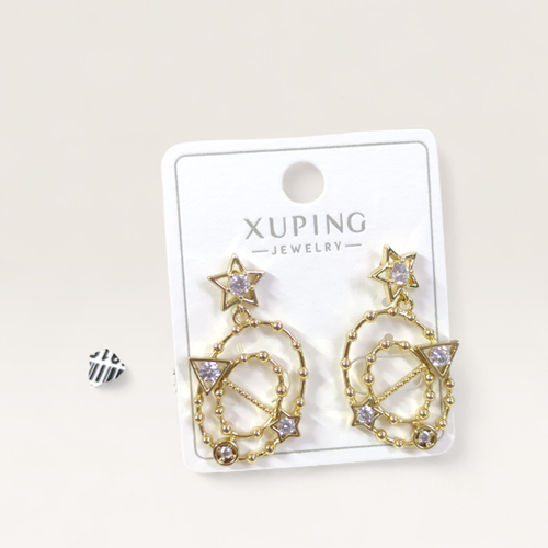 XUPING 3 CM SALLANTILI YILDIZ ÇİVİ KÜPE GOLD