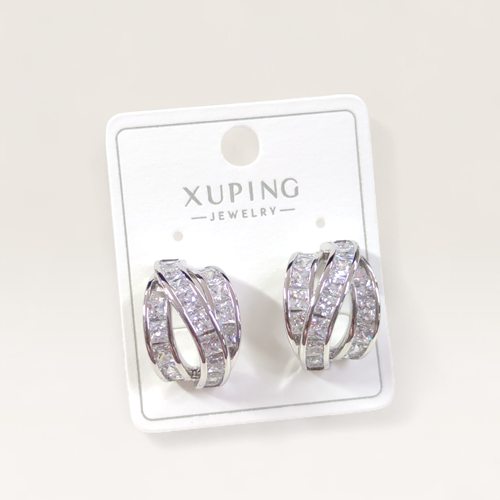 XUPING 15 MM SARMAL ÇİVİ KÜPE BEYAZ