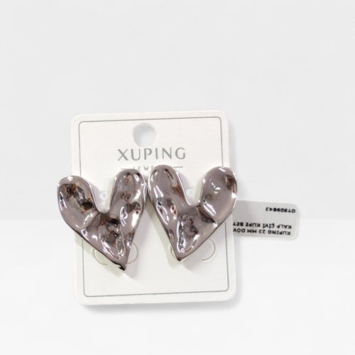 XUPING 23 MM DÖVME KALP ÇİVİ KÜPE BEYAZ