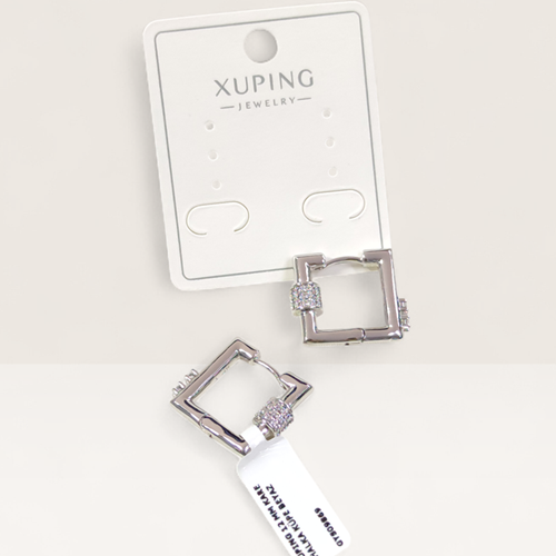 XUPING 12 MM KARE HALKA KÜPE BEYAZ