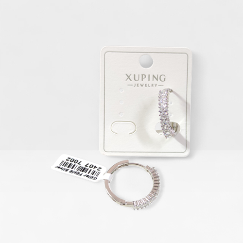 XUPING 18 MM BAGET HALKA KÜPE BEYAZ