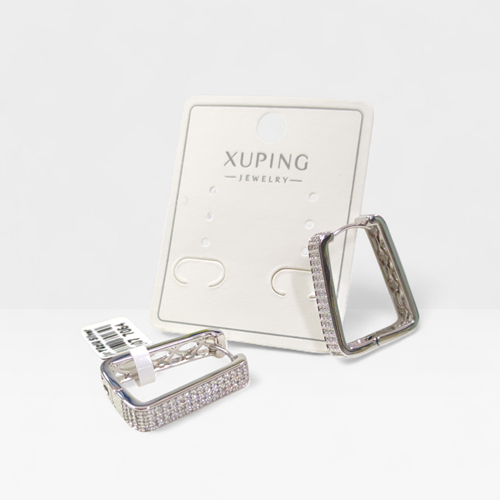 XUPING 15 MM ÜÇGEN HALKA KÜPE BEYAZ