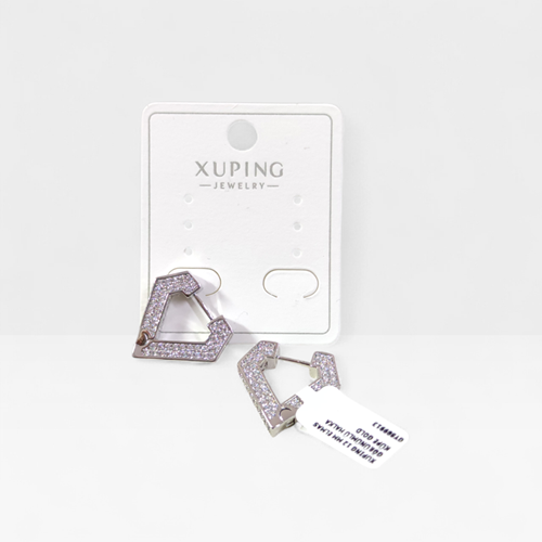 XUPING 12 MM ELMAS GÖRÜNÜMLÜ HALKA KÜPE GOLD