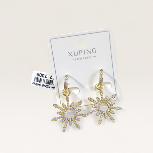 XUPING 22 MM KAR TANESİ 10 MM HALKA KÜPE GOLD