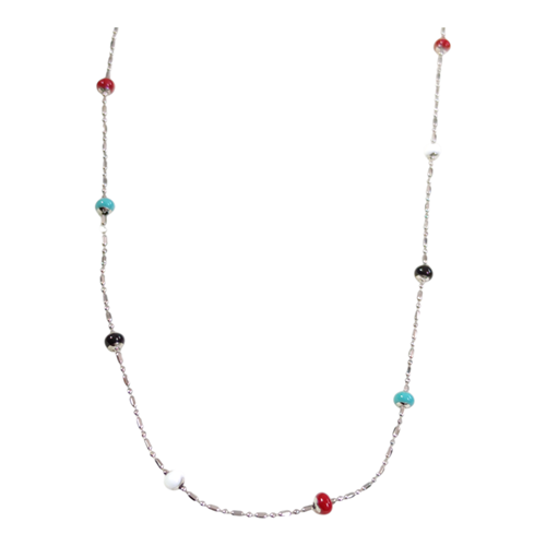 XUPING MİNELİ RENKLİ ZİNCİR KOLYE 45 CM BEYAZ