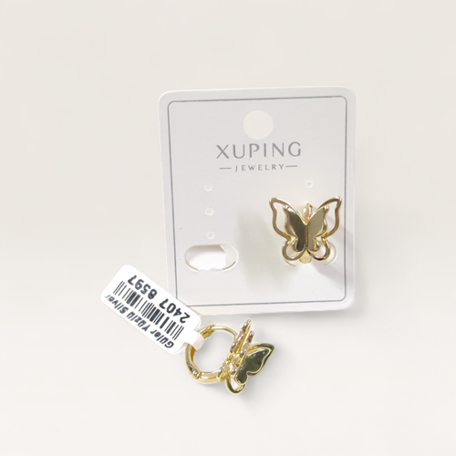 XUPING 13 MM KELEBEK 10 MM HALKA KÜPE GOLD