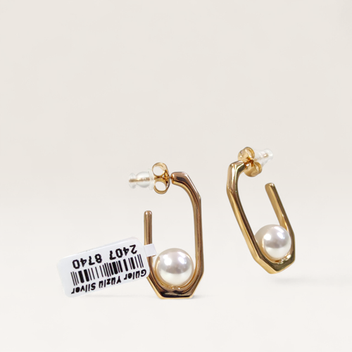 XUPING 25 MM İNCİLİ OVAL ÇİVİ KÜPE ROSE