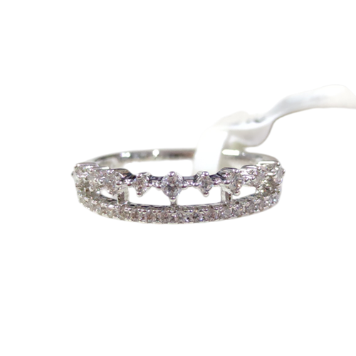 XUPING 5 MM İKİ SIRA TAŞLI YÜZÜK BEYAZ