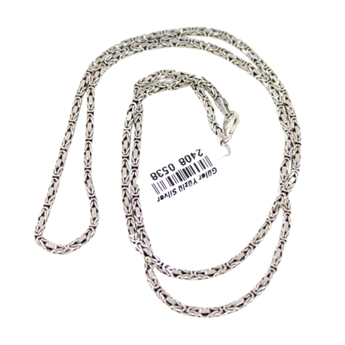 2 MM KARE KRAL GÜMÜŞ ZİNCİR 63 CM