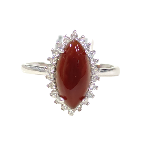 17 MM MEKİK AKİK ZİRKON TAŞLI GÜMÜŞ YÜZÜK