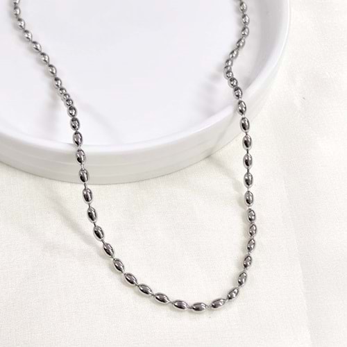 XUPING 3 MM BADEM ZİNCİR KOLYE 45 CM BEYAZ