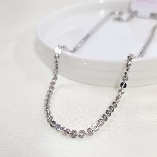 XUPING 4 MM PULLU ZİNCİR KOLYE 50 CM BEYAZ