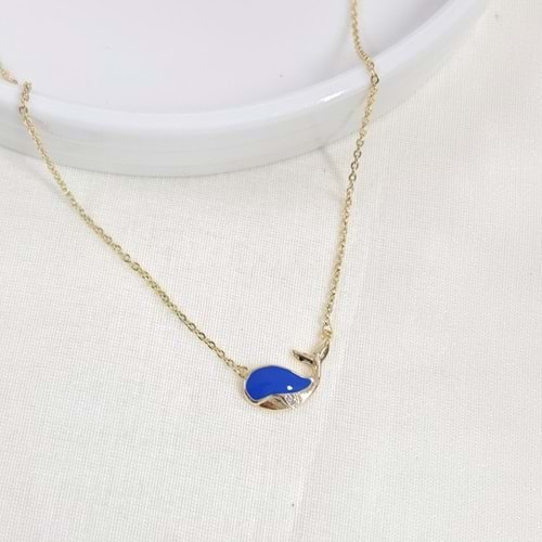 XUPING LACİ MİNELİ BALİNA KOLYE 45 CM GOLD