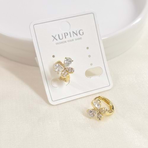 XUPING 10 MM KELEBEK HALKA KÜPE GOLD