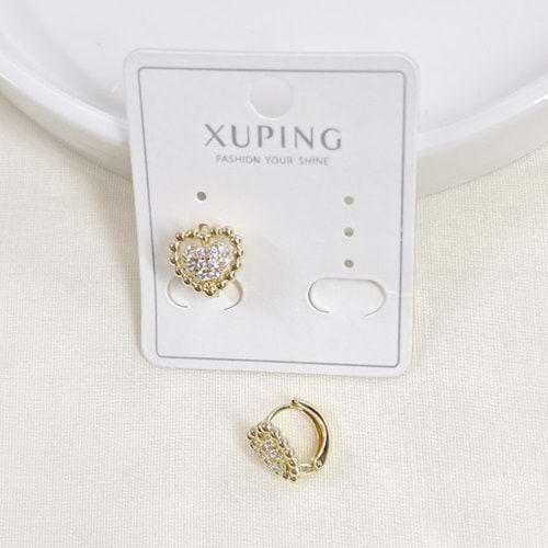 XUPING 10 MM KALP 8 MM HALKA KÜPE GOLD